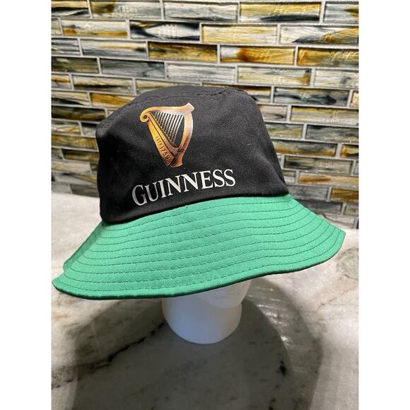Guinness Bucket Hat Stout Beer Brewery Ireland Dublin Green Black - Picture 1 of 3
